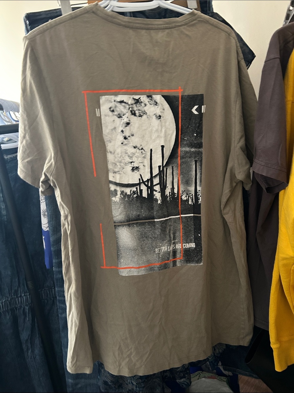 Buffalo David Bitton Olive Green Graphic Short Sleeve Tee